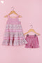 Cotton Frock & Shorts Set In Block Print